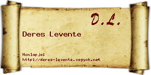 Deres Levente névjegykártya