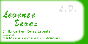levente deres business card